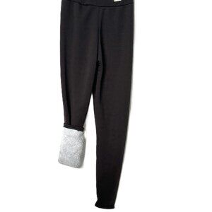 Fleece Line Black Leggings Size 5